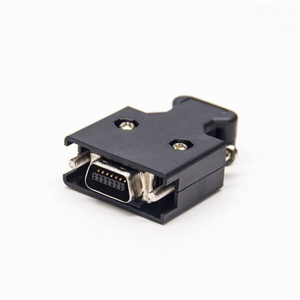Elecbee SCSI 14 Pin Male Connector Plastic Shell Screw Solder Type