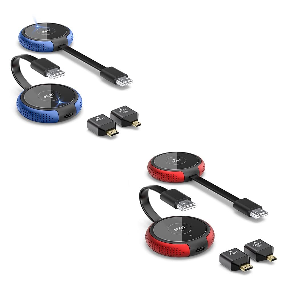 Wireless HDMI Transmitter and Receiver 4K, TIMBOOTECH Casting 5G Stable Signal Video/Audio Wireless HDMI Extender Kit for PC, Laptop, Camera, Blu-ray, Netfix, PS5 to Monitor, Projector, HDTV 165FT/50M