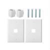 Bates- 1 Port Ethernet Wall Plate, 2 Pack with 2 Pcs of Cat6 Keystone Jack, Ethernet Wall Outlet, RJ45 Wall Plate, Ethernet Wall Jack, Cat 6 Wall Plate and Jack, Ethernet Outlet, Cat6 Wall Plate view 1