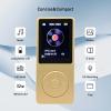 MP3 Player 32GB with Speaker Earphone Portable Mini Golden Music Player Support Voice Recorder E-Book 1.8 inch HD Screen Support up to 128GB view 4