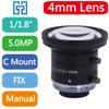 FA 4mm Machine Vision 1/1.8" Fixed Focus Lens Industrial Camera C-Mount Lens view 2