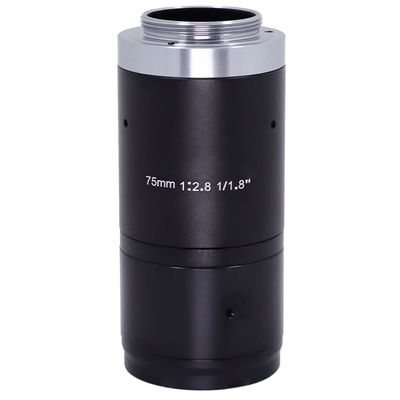 FA 75mm Machine Vision 1/1.8" Fixed Focus Lens Industrial Camera C-Mount Lens