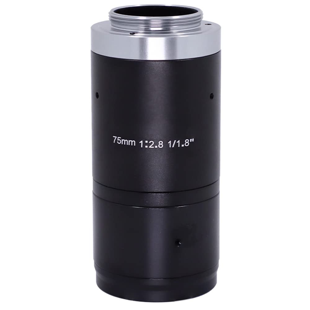 FA 75mm Machine Vision 1/1.8" Fixed Focus Lens Industrial Camera C-Mount Lens