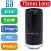 FA 75mm Machine Vision 1/1.8" Fixed Focus Lens Industrial Camera C-Mount Lens view 2