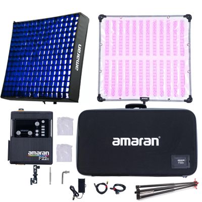 Aputure Amaran F22c 200W RGBWW Flexible LED Mat with Honeycomb Grid CRI 95+ CCT 2500K to 7500K Support Sidus Link App Control Built-in 15 Lighting FX