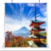BELECO Japanese Backdrop Fabric 9x6ft Fujiyama Kiyomizu Temple Background Japan Pagoda Mount Fuji Backdrop Autumn Sakura Trees Nature Backdrop Japanese Party Decorations Portrait Photo Props view 3