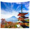 BELECO Japanese Backdrop Fabric 9x6ft Fujiyama Kiyomizu Temple Background Japan Pagoda Mount Fuji Backdrop Autumn Sakura Trees Nature Backdrop Japanese Party Decorations Portrait Photo Props view 4
