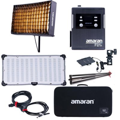 Aputure Amaran F21x 100w Bi-Color Flexible LED Mat with Honeycomb Grid CRI 95+ CCT 2500K to 7500K Support Sidus Link App Control Built-in 9 Lighting FX