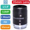 FA 35mm Machine Vision 1/1.8" Fixed Focus Lens Industrial Camera C-Mount Lens view 2