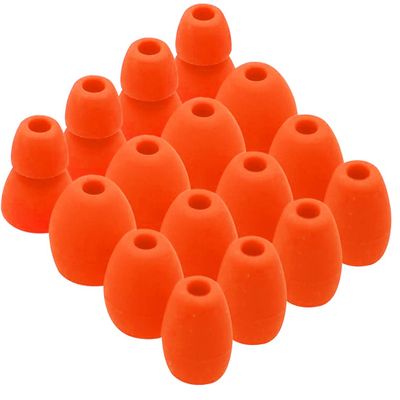 16pcs Lava Red Ear Tips Ear Buds Ear Gels Replacement for Beat s by dr dre Powerbeats Pro, JNSA Eartips Earbuds Eargels Compatible with Powerbeats Pro/Beat s X, SML and Double Flange, Lava Red