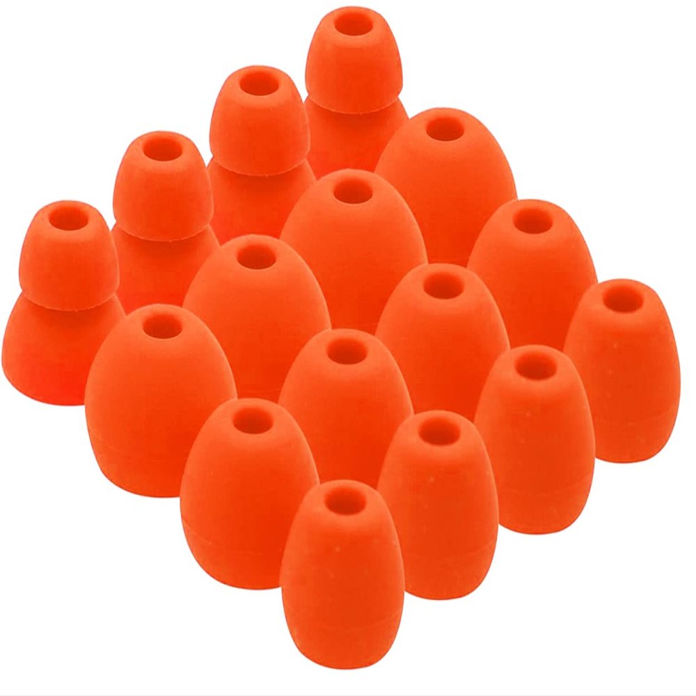 16pcs Lava Red Ear Tips Ear Buds Ear Gels Replacement for Beat s by dr dre Powerbeats Pro, JNSA Eartips Earbuds Eargels Compatible with Powerbeats Pro/Beat s X, SML and Double Flange, Lava Red