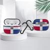Haeyev Compatible with Airpod Pro Case Cover Dominican Flag Hard Case Design with Keychain Suitable for Boys Girls Mens Womens Black-style-14, One Size view 4