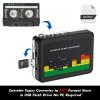 DIGITNOW USB Cassette Player, Portable Walkman Stereo Tape to MP3 Converter, Audio Music Recorder to MP3 Digital File Converter with Earphones, No PC Required, Black, BR607 view 3