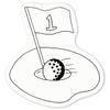 Azeeda 4 x 'Golf Ball & Hole' White Premium Vinyl Decal Stickers Waterproof, Durable & Easy to Apply - Ideal for Car Bumpers, Windows, Bins and More (DW00036925) view 1