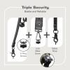 4J LEDR Dual Camera Strap,Leather Camera Harness for 2 Cameras,Camera Strap for Photographers,Double Camera Shoulder Strap for DSLR/SLR,Camera Accessories for Wedding,Hiking,Travel,Double Secure,Black view 4