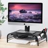 166 Metal Mesh Monitor Stand Computer Riser, Desk Organizer Stand Desktop Printer Stand with Storage Tray Drawer, Monitor Riser for Home Office Laptop iMac/PC Printer view 2
