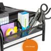 166 Metal Mesh Monitor Stand Computer Riser, Desk Organizer Stand Desktop Printer Stand with Storage Tray Drawer, Monitor Riser for Home Office Laptop iMac/PC Printer view 3