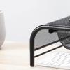 166 Metal Mesh Monitor Stand Computer Riser, Desk Organizer Stand Desktop Printer Stand with Storage Tray Drawer, Monitor Riser for Home Office Laptop iMac/PC Printer view 4
