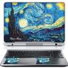 Meffort Inc Personalized Laptop Skin Sticker Cover Art Decal with Wrist Pad, Customize Your Text (14-14.5 Inch, The Starring Night) view 1
