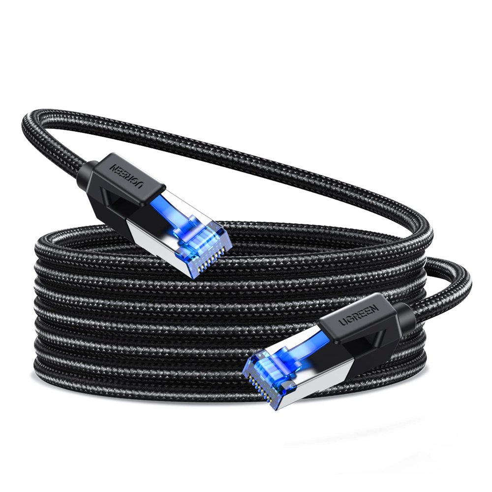 UGREEN Cat 8 Ethernet Cable 40FT, High Speed Braided 40Gbps 2000Mhz Network Cord Cat8 RJ45 Shielded Indoor Heavy Duty LAN Cables Compatible for Gaming PC PS5 PS4 PS3 Xbox Modem Router 40FT