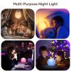 Suright Night Light for Kids, USB Rechargeable Beside Lamp with Dimmable,Warm Light,7 Colors Changing,Touch Control, 0.5/1Hour Timer for Nursery, Baby,Bedroom,Camping view 4