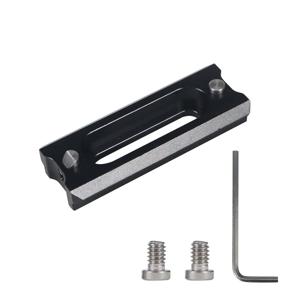 BGNing Quick Release Safety Rail, 54mm/42mm NATO Rail with 1/4"-20,3/8"-16'Mounting Screws for DSLR Camera Cage Rig Photo Studio Accessories (1pc 1/4"-20 Mounting Screw)
