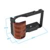 FEICHAO Camera Cage Wooden Handle with Quick Release Kit Compatible with Sony ZV-E10 Camera (Kit D) view 2