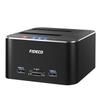 FIDECO Hard Drive Docking Station, USB 3.0 Aluminum Hard Drive Docking Stations 2.5"/3.5" SATA HDD SSD, TF Card Reader and SD Card Reader, Offline Clone Support view 1