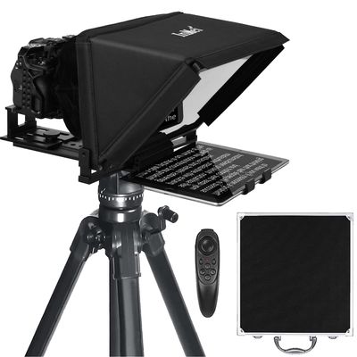 Inmei TX12 Teleprompter with Remote App Control, 13inch Metal TeleprompterCompatible with iPad, DSLR Camera,Collapsible with Carry Case,Easy to Assemble