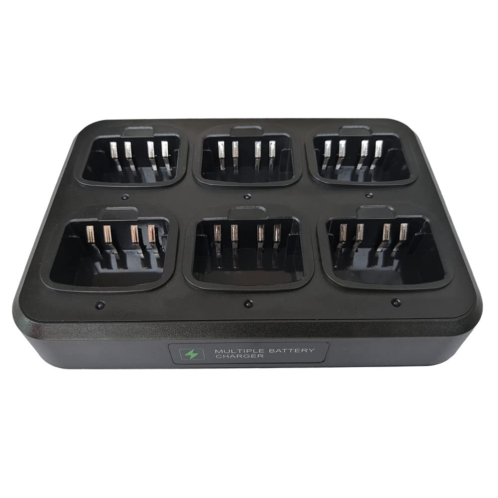 Fumei Six Way Universal Charger 6 Unit Rapid Charger Compatible with Motorola XiRP8268 XiRP8200 XiRP8208 DP3600 DP3601 DGP6150 DGP6150+
