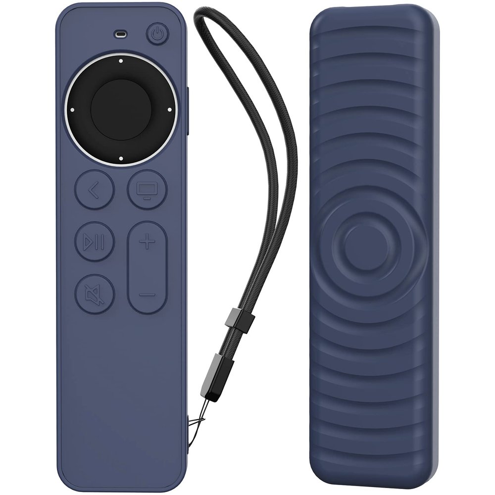AhaStyle Protective Case for 2021 Apple TV Siri Remote 4k, Anti-Slip Silicone Cover Skin Compatible with Apple TV Remote/Siri Remote [2nd Generation] (Midnight Blue)