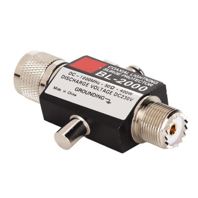 ASHATA Protector,PL259 Female to PL259 Male Arrestor Protector Coaxial Arrester for Building Antenna,400W DC~1000MHz 50 Ohm