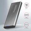 AXAGON EEM2-SG2 Botier de disques de stockage Enceinte ssd Gris M.2 view 2