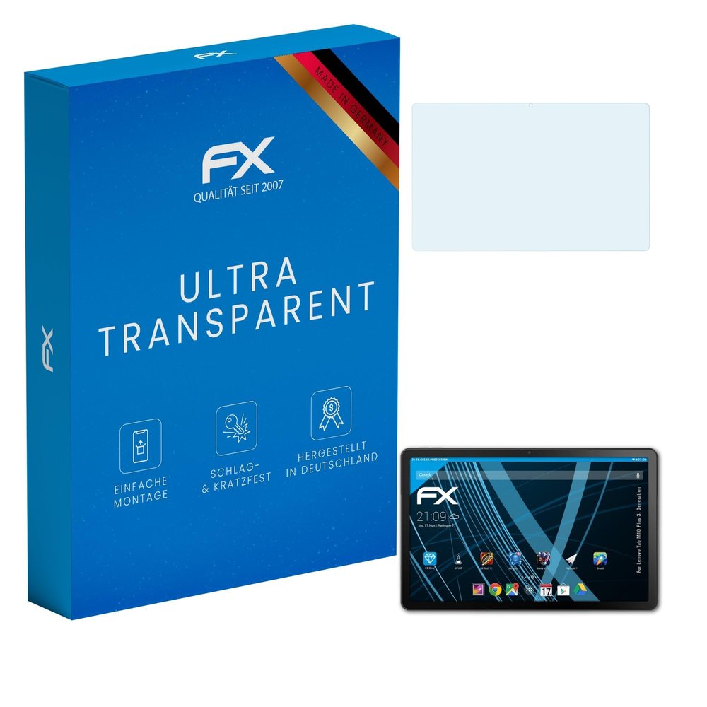 atFoliX Screen Protection Film compatible with Lenovo Tab M10 Plus 3. Generation Screen Protector, ultra-clear FX Protective Film (2X)