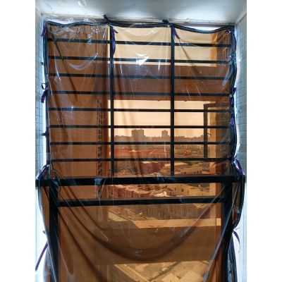 KOOEIN Transparent Waterproof Tarpaulin Black,Tear Resistant Tarp,Plastic Tarpaulin,Transparent Tarp for Patio,Greenhouse,Garden,Party,Foldable Protective Tarpaulin,1x0.5m/3.3x1.6ft