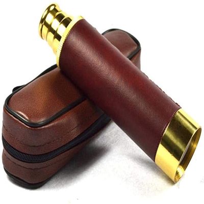 LSHAOBO Monoculars for Adults 25X30 Vintage Monocular with Leather Bag Packed Telescope Vintage HD Vision Large Eyepiece