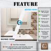 Cendray 20Pcs Tile Stickers for Bathroom Kitchen DIY Oilproof Waterproof PVC Retro Tile Sticker Self Adhesive Decoration Morocco Style Brown Flowers (6 x 6 Inch) view 3