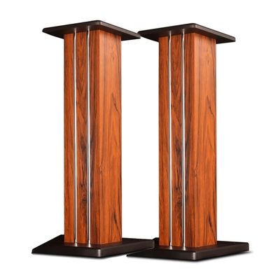 Feet Speaker Stand,Bookshelf Speakers,for Home-Cinema HiFi Bookshelf Box and Satellite for Optional Sand Filling Tuning - Pair (Color : Brown, Size : 30 * 23 * 70cm)