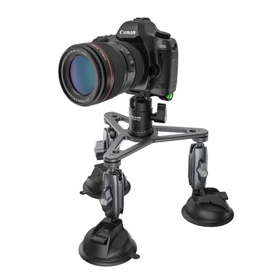 CamGo Telesin Large Triple Suction Cup Mount for GoPro / Insta360 / Osmo Action 3 / Action 2 / SJCAM/DSLR/Camcorder
