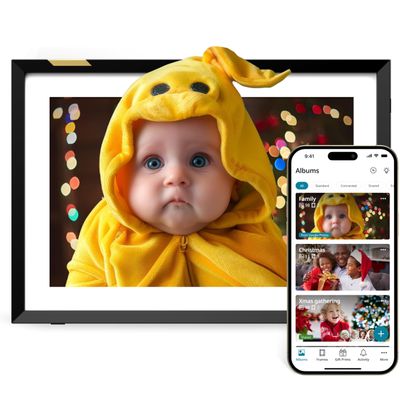 Nixplay AI-Enhanced Digital Picture Frame | Stunning HD Touch Screen Display | Perfect Digital Picture Frame for Gifting | Auto-Rotation Feature, Securely Share Photos/Videos via Email or App | 10.1"