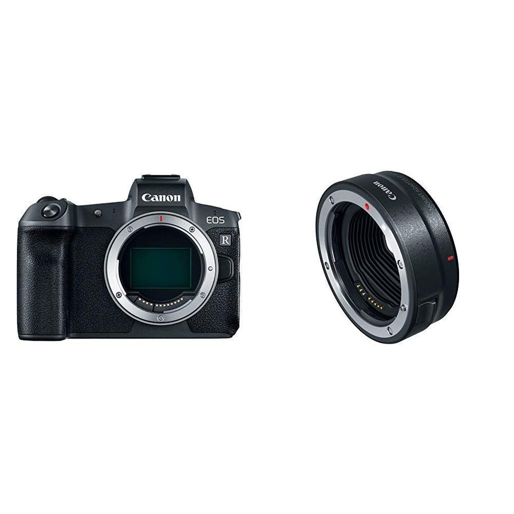 Canon EOS R Mirrorless Digital Camera (Body Only)+ Mount Adapter EF-EOS R (International Model) (Renewed)