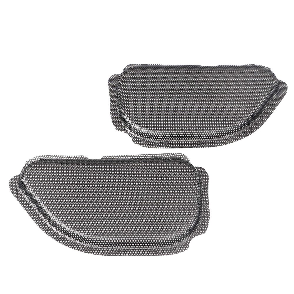 SHMT Metal Mesh Replacement Front Speaker Grill Cover Trim for Harley Road Glide FLTRX FLTRU Models 1998-2013, Black, 1pair