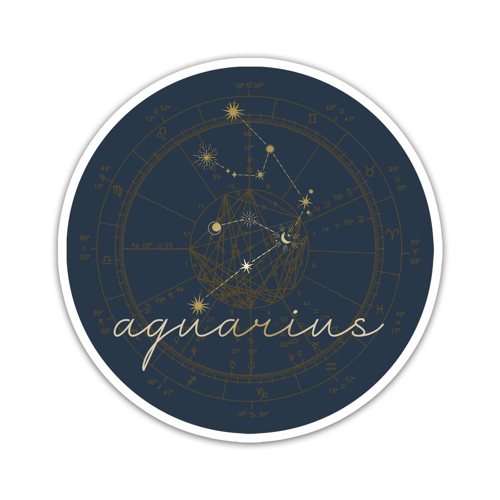 Aquarius Constellation Vinyl Sticker Auto Car Truck Wall Laptop | Sticker | 4" Wide