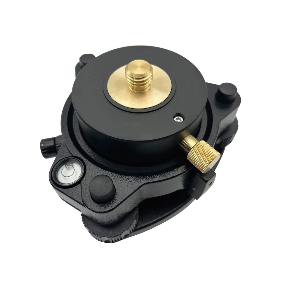LS2015 New Black Three-Jaw Tribrach T5 Fixed Adapter 5/8" 11with Optical Plummet for Total Station Prism GPS RTK Fixed Install