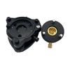 LS2015 New Black Three-Jaw Tribrach T5 Fixed Adapter 5/8" 11with Optical Plummet for Total Station Prism GPS RTK Fixed Install view 3
