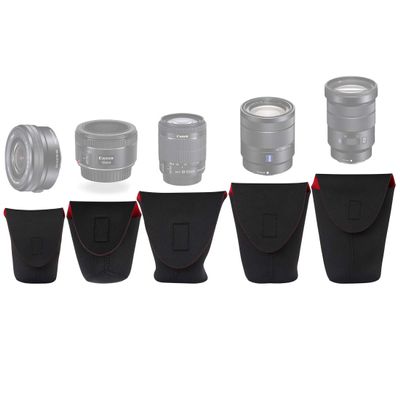 HUANGYUNCHAO YUNCHAO Camera Accessories 5 in 1 SLR Camera Lens Package Thickening Shockproof Neoprene Lens Storage Bag Sticky Deduction Camera Bags