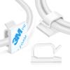 XHF 3/4 Adhesive Cable Wire Clips White 60pcs, Cable Staples Outdoor Cable Management Wire Organizer Cord Holder for Under Desk, Car, Wall, TV PC Ethernet Cable view 1