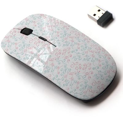 2.4G Wireless Mouse with Cute Pattern Design for All Laptops and Desktops with Nano Receiver - Branches