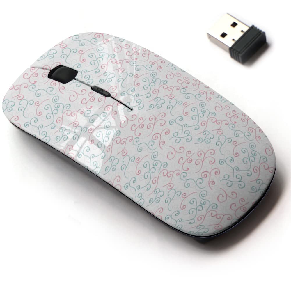 2.4G Wireless Mouse with Cute Pattern Design for All Laptops and Desktops with Nano Receiver - Branches