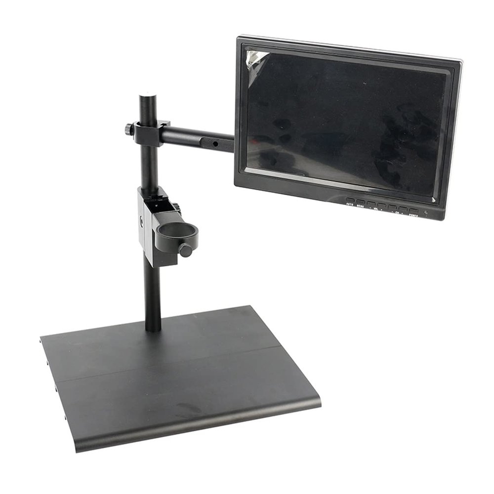 Microscope Accessories Kit 10.1 Inch Displayerm, 33mm 25mm Industrial Stereo Microscope Stand Holder Microscope Slides (Color : 11.6 inch, Magnification : Diameter 33mm)